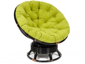 Кресло-качалка Papasan w 23/01 B с подушкой Antique brown, флок Олива в Озёрске - ozyorsk.магазин96.com | фото