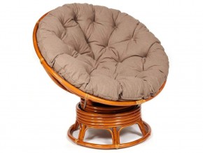 Кресло-качалка Papasan w 23/01 B с подушкой Cognac, экошерсть Коричневый в Озёрске - ozyorsk.магазин96.com | фото