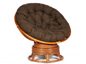 Кресло-качалка Papasan w 23/01 B с подушкой Cognac, ткань Коричневый в Озёрске - ozyorsk.магазин96.com | фото