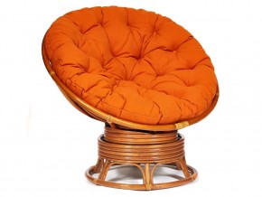 Кресло-качалка Papasan w 23/01 B с подушкой Cognac, ткань Оранжевый в Озёрске - ozyorsk.магазин96.com | фото