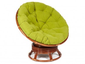 Кресло-качалка Papasan w 23/01 B с подушкой Pecan, флок Олива в Озёрске - ozyorsk.магазин96.com | фото