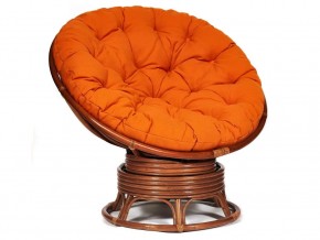 Кресло-качалка Papasan w 23/01 B с подушкой Pecan, ткань Оранжевый в Озёрске - ozyorsk.магазин96.com | фото