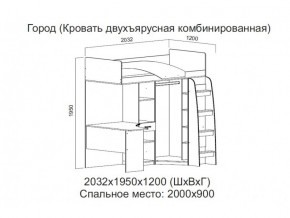 Кровать двухъярусная комбинированная в Озёрске - ozyorsk.магазин96.com | фото