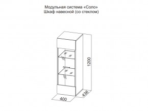 Шкаф навесной (со стеклом) в Озёрске - ozyorsk.магазин96.com | фото