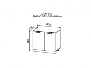 Шкаф нижний ДСМ800 под мойку в Озёрске - ozyorsk.магазин96.com | фото